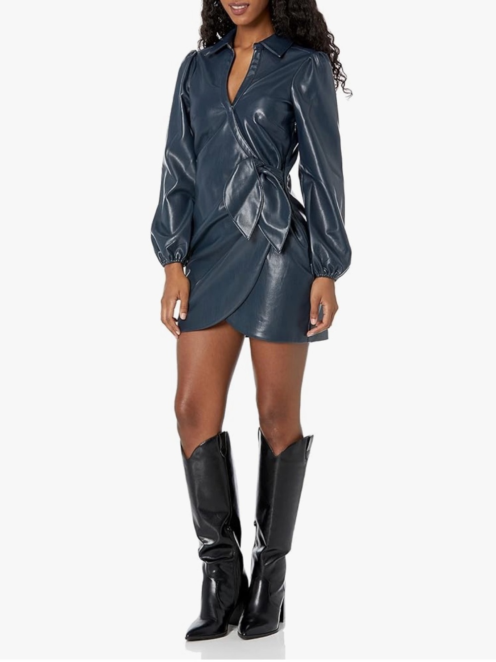 Cinq A Sept Women's Faux Leather Belita Dress
